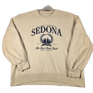 Abercrombie & Fitch Men's Sedona Arizona Crewneck Sweatshirt Large Yellow